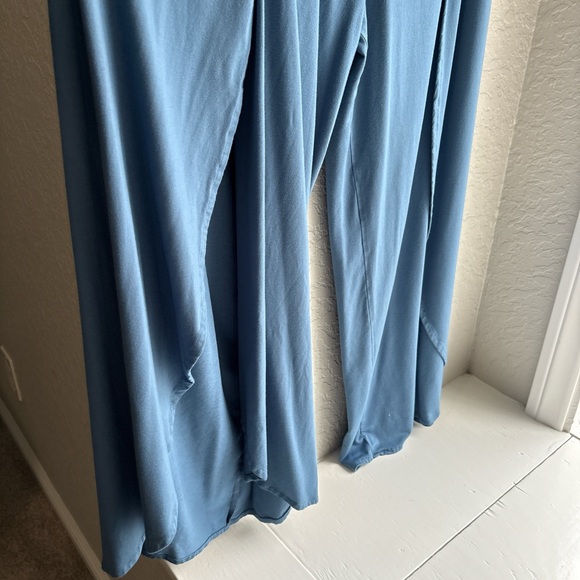 Coolibar Wide Leg Blue Soft Pants Overlap UPF 50+ Sun Protection Lynsu XL - Picture 6 of 11